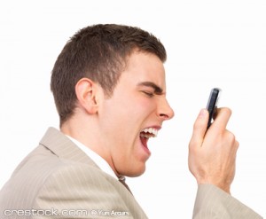 Shouting at the phone may not help